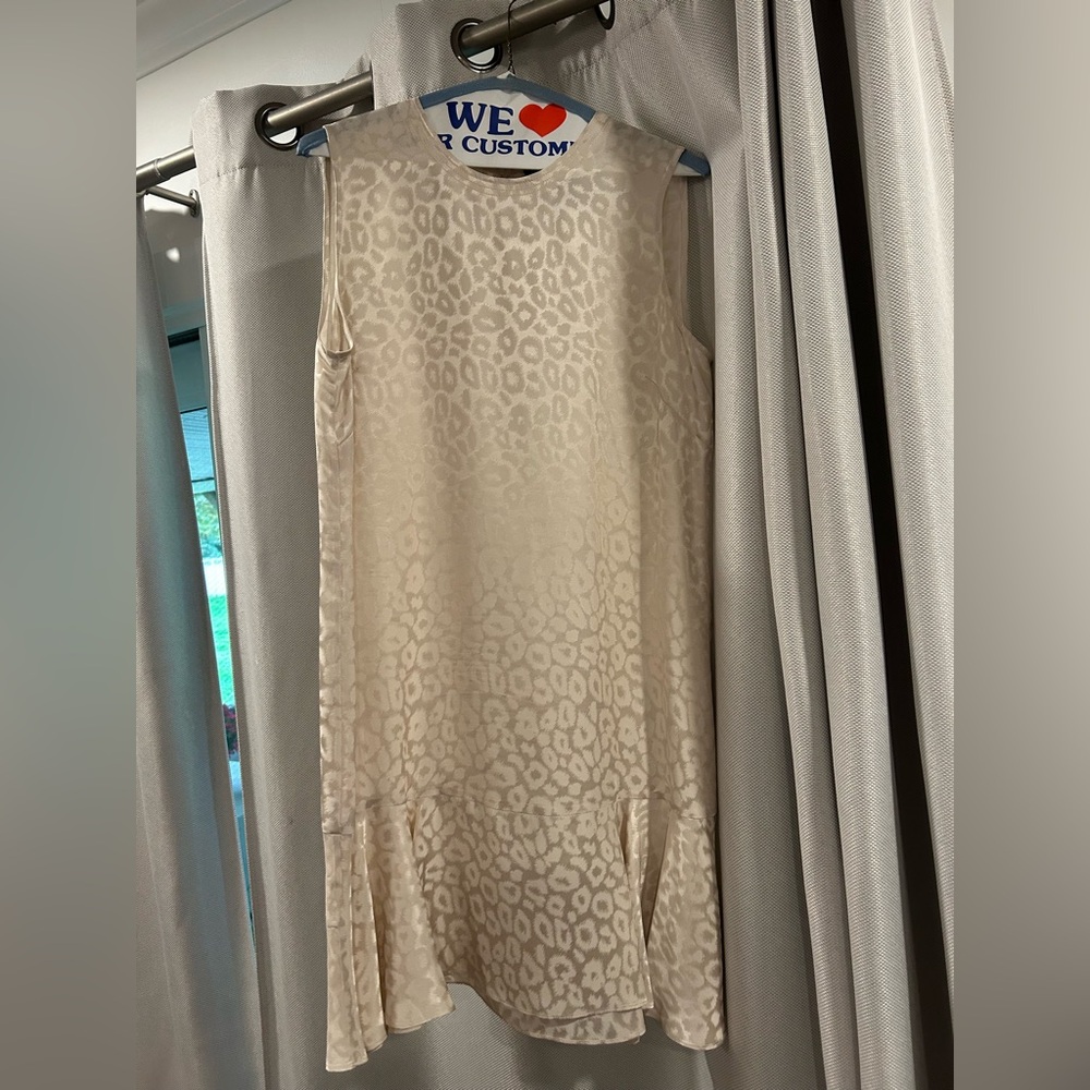 BCBGMaxAzria Cream Patterned Dress